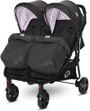 Коляска для двійні Lorelli DUO Black DOTS